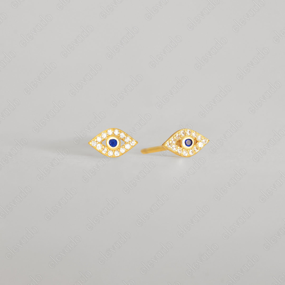 Aretes Ojo Turco Plata Minimalistas