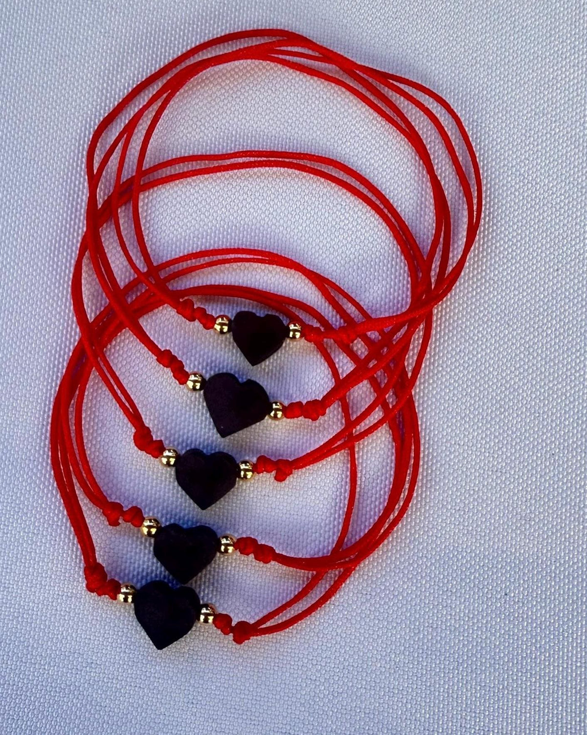 Pulsera Corazón de Azabache Hilo Rojo