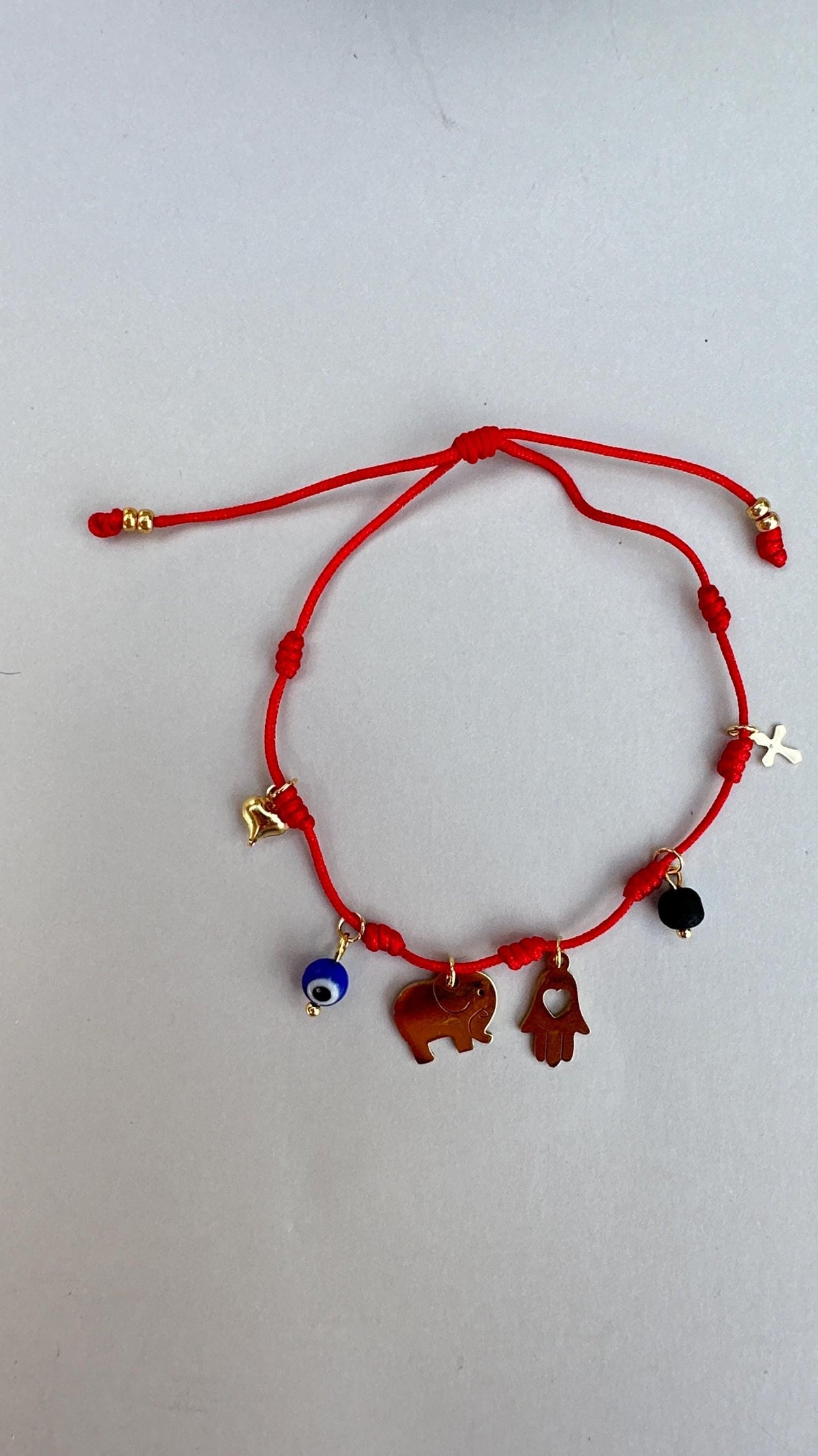 Pulsera 7 Nudos de los Deseos Hilo Rojo
