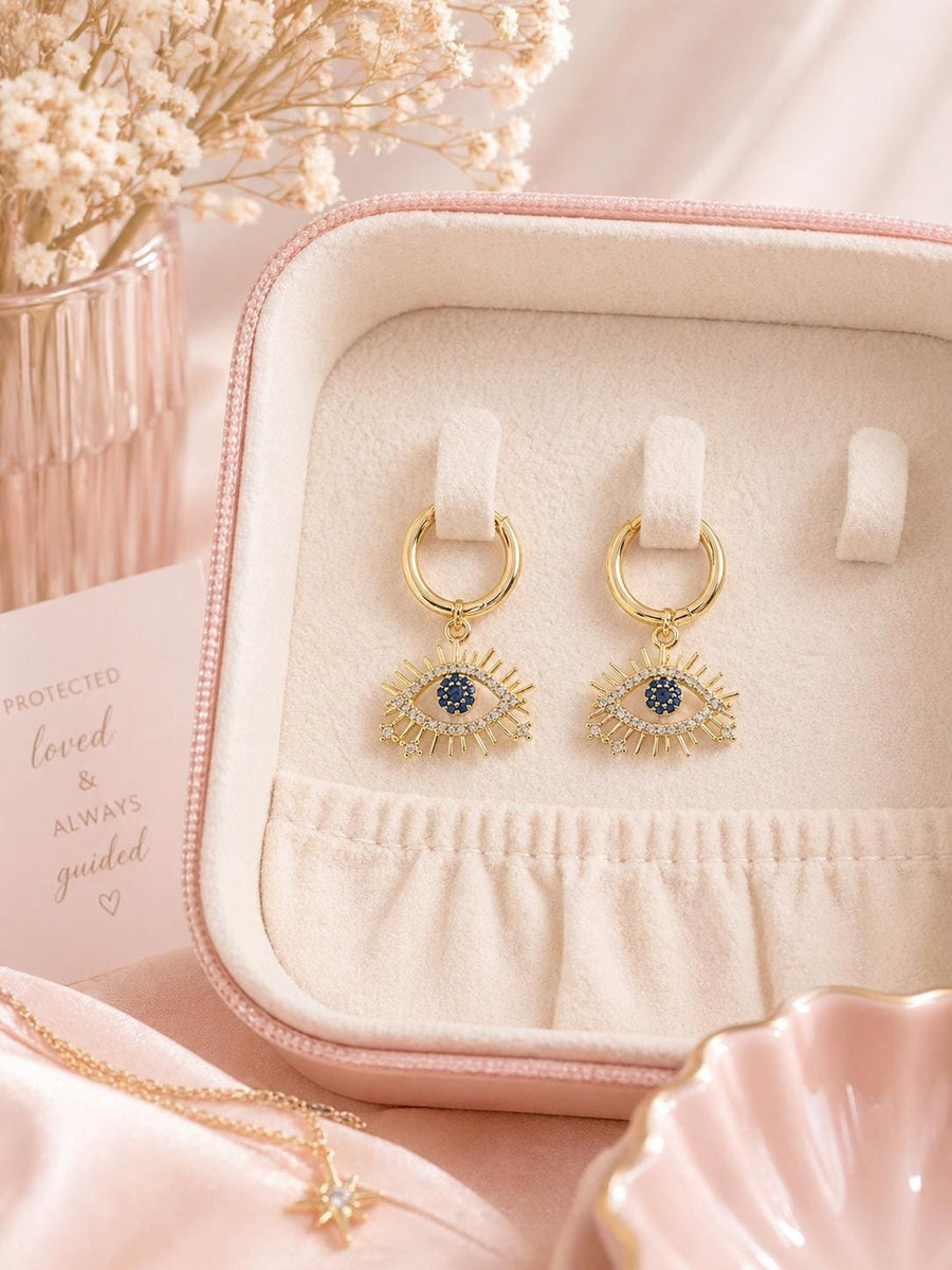 Aretes de Argolla Ojo Turco Día a Día